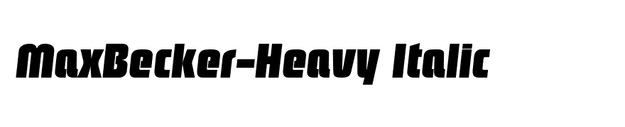 MaxBecker-Heavy Italic