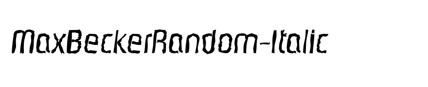 MaxBeckerRandom-Italic