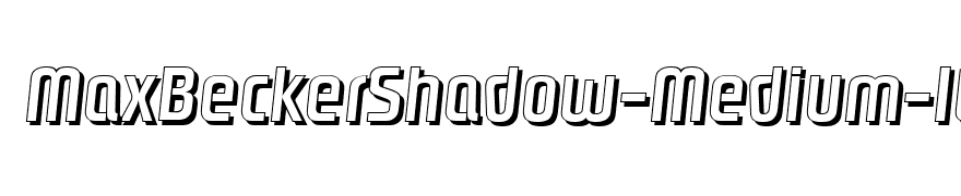 MaxBeckerShadow-Medium-Italic