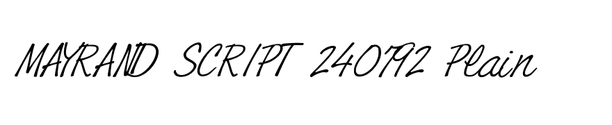 MAYRAND SCRIPT 240792 Plain