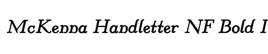 McKenna Handletter NF Bold Italic