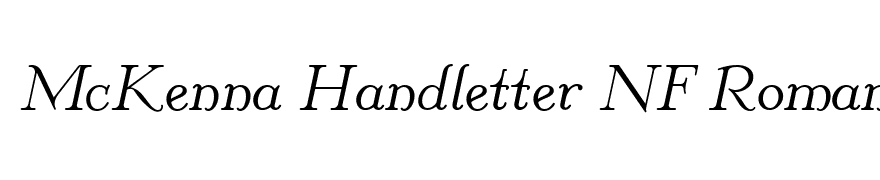 McKenna Handletter NF Roman Italic