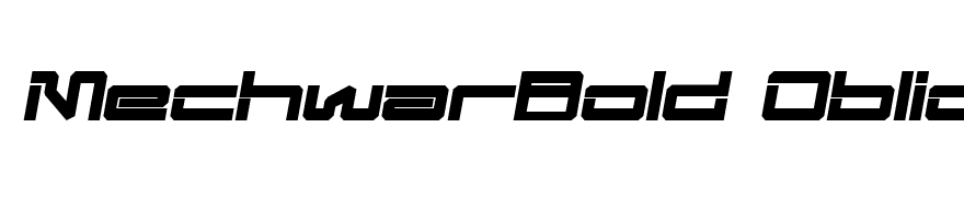 MechwarBold Oblique