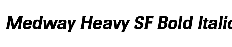 Medway Heavy SF Bold Italic