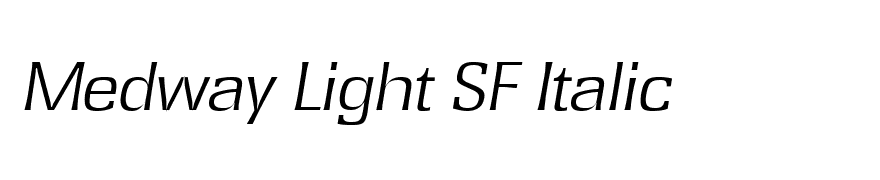 Medway Light SF Italic