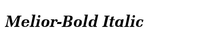 Melior-Bold Italic