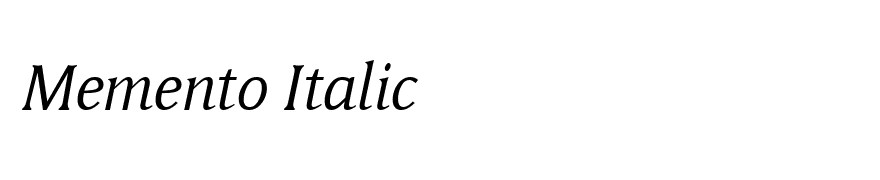 Memento Italic