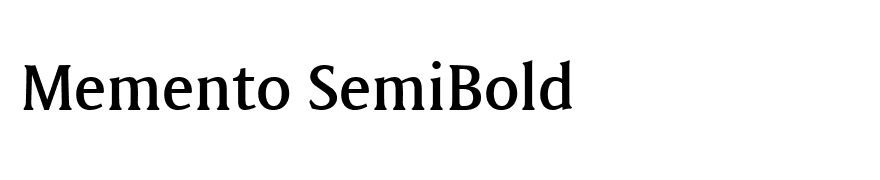 Memento SemiBold