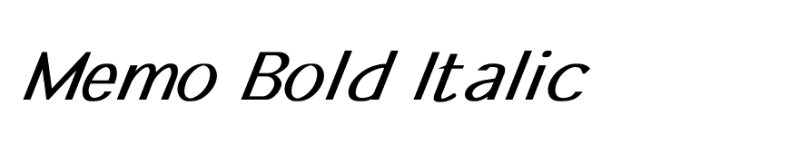 Memo Bold Italic