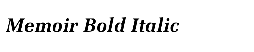 Memoir Bold Italic