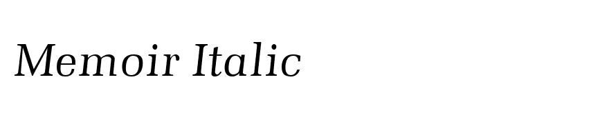 Memoir Italic