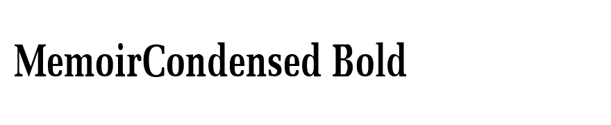 MemoirCondensed Bold