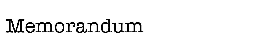 Memorandum