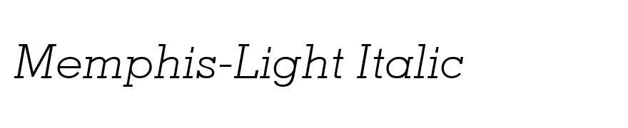 Memphis-Light Italic