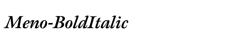 Meno-BoldItalic