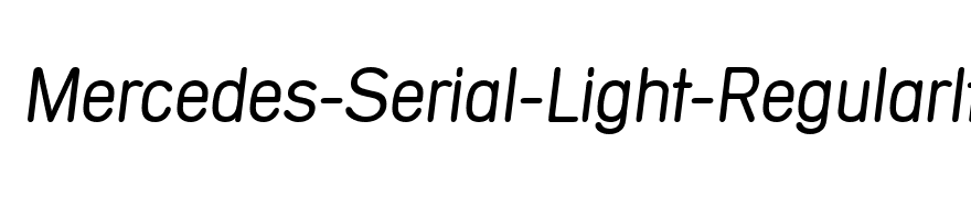 Mercedes-Serial-Light-RegularItalic