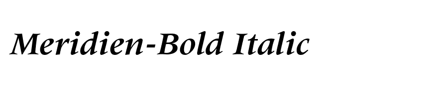 Meridien-Bold Italic