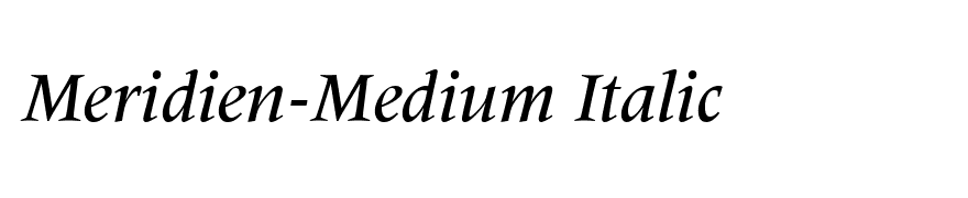 Meridien-Medium Italic