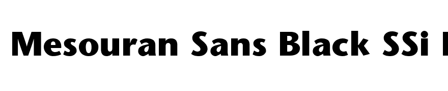Mesouran Sans Black SSi Bold
