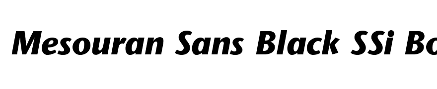 Mesouran Sans Black SSi Bold Italic