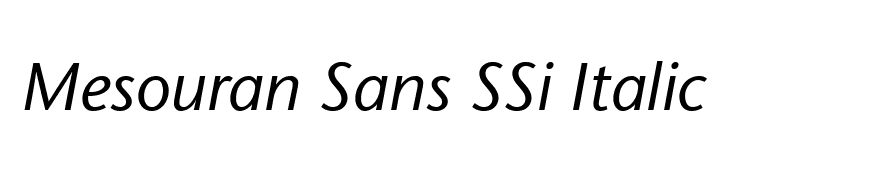 Mesouran Sans SSi Italic