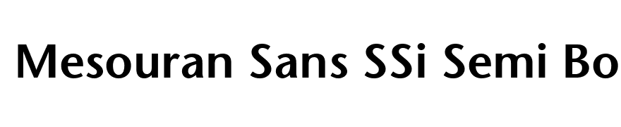 Mesouran Sans SSi Semi Bold