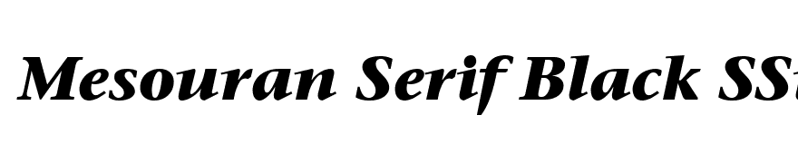 Mesouran Serif Black SSi Bold Italic