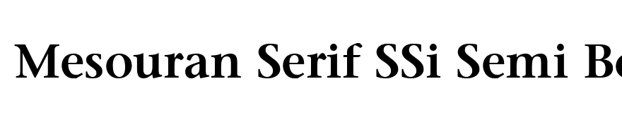 Mesouran Serif SSi Semi Bold