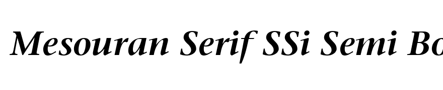 Mesouran Serif SSi Semi Bold Italic