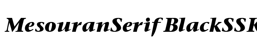 MesouranSerifBlackSSK Italic