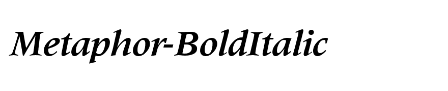 Metaphor-BoldItalic