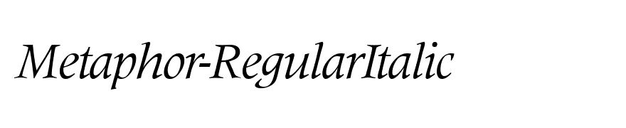 Metaphor-RegularItalic