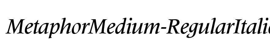 MetaphorMedium-RegularItalic