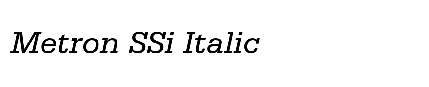Metron SSi Italic