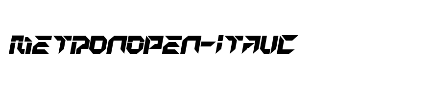 MetronOpen-Italic