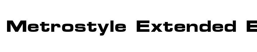 Metrostyle Extended Bold