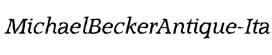 MichaelBeckerAntique-Italic