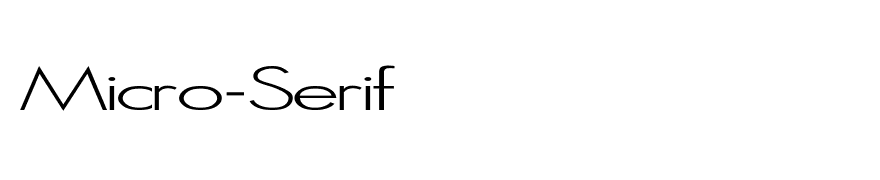 Micro-Serif