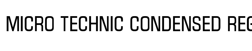 Micro Technic Condensed Regular