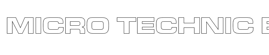 Micro Technic Extended Outline Bold