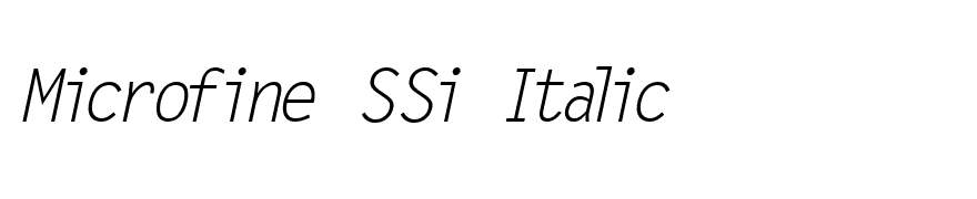 Microfine SSi Italic