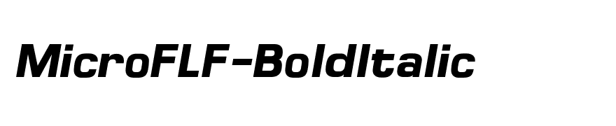 MicroFLF-BoldItalic