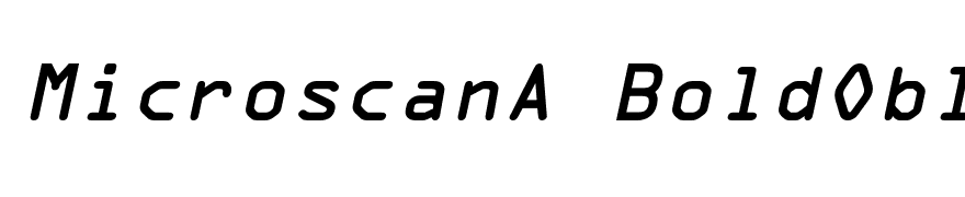 MicroscanA BoldOblique