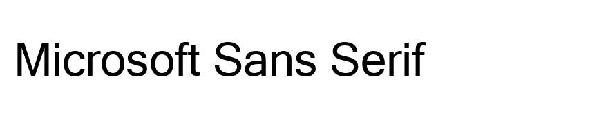 Microsoft Sans Serif