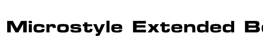 Microstyle Extended Bold