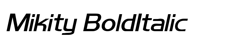 Mikity BoldItalic