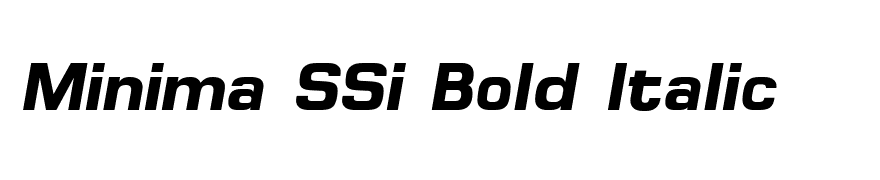 Minima SSi Bold Italic