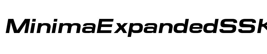 MinimaExpandedSSK Bold Italic
