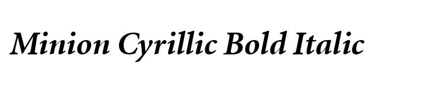 Minion Cyrillic Bold Italic