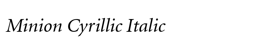 Minion Cyrillic Italic
